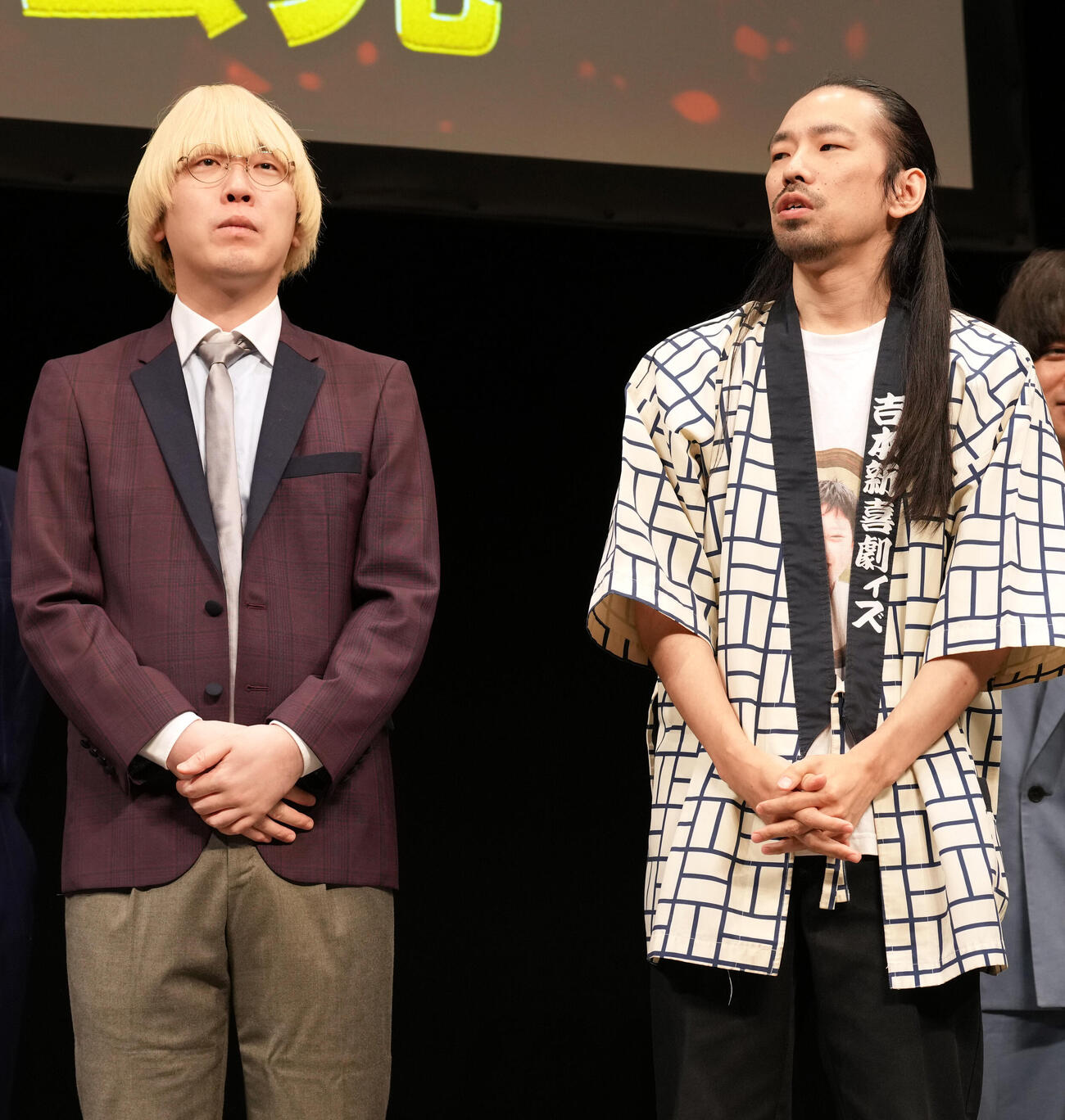 「Mー1グランプリ2026」開催会見に登場する真空ジェシカのガク（左）と川北茂澄（撮影・小島史椰）