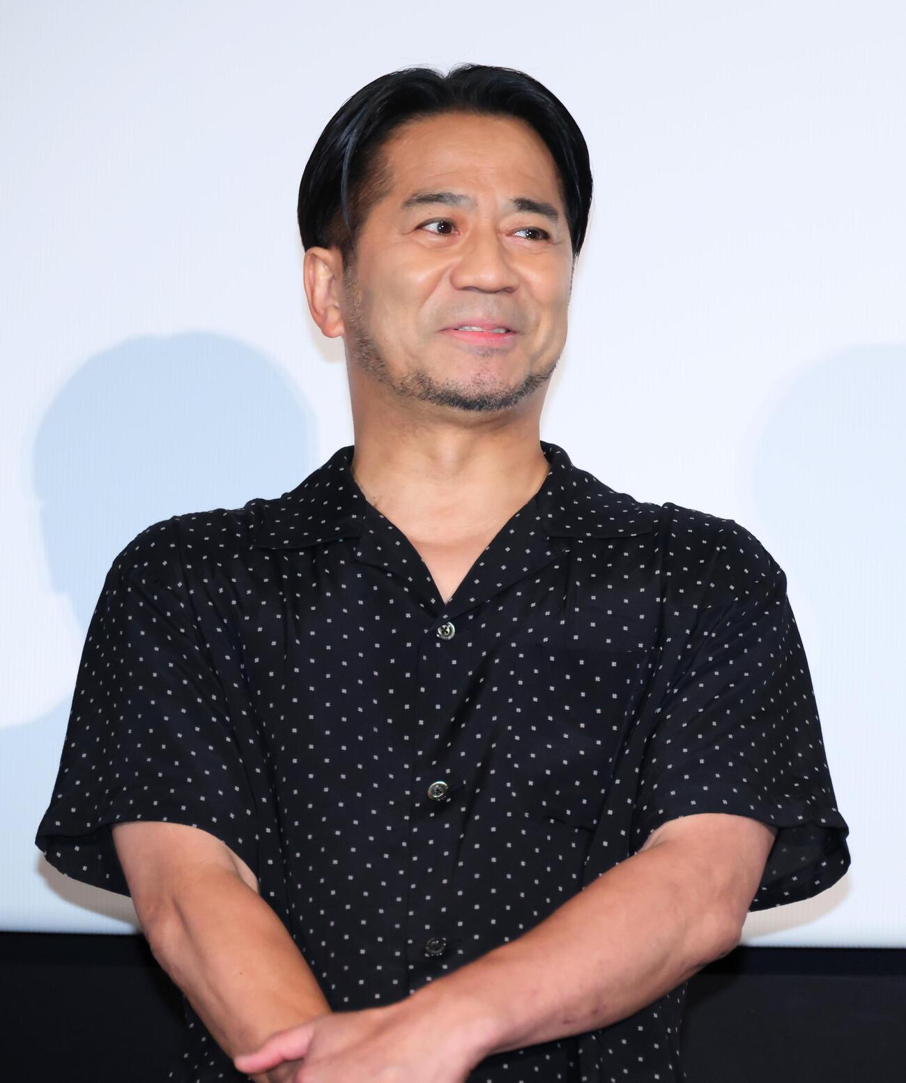 映画「HiGH＆LOW」舞台あいさつを行うHIRO（撮影・中島郁夫）