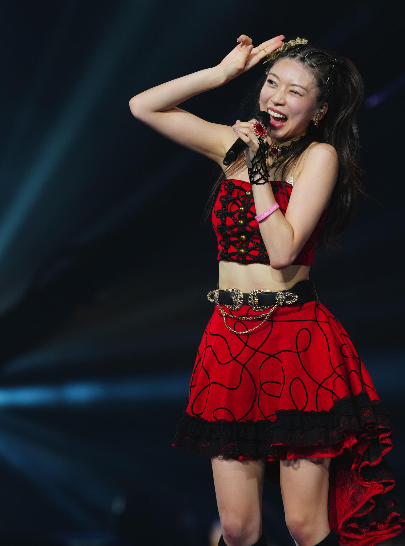 卒業コンサートを行うモーニング娘。❜26の牧野真莉愛（撮影・垰建太）