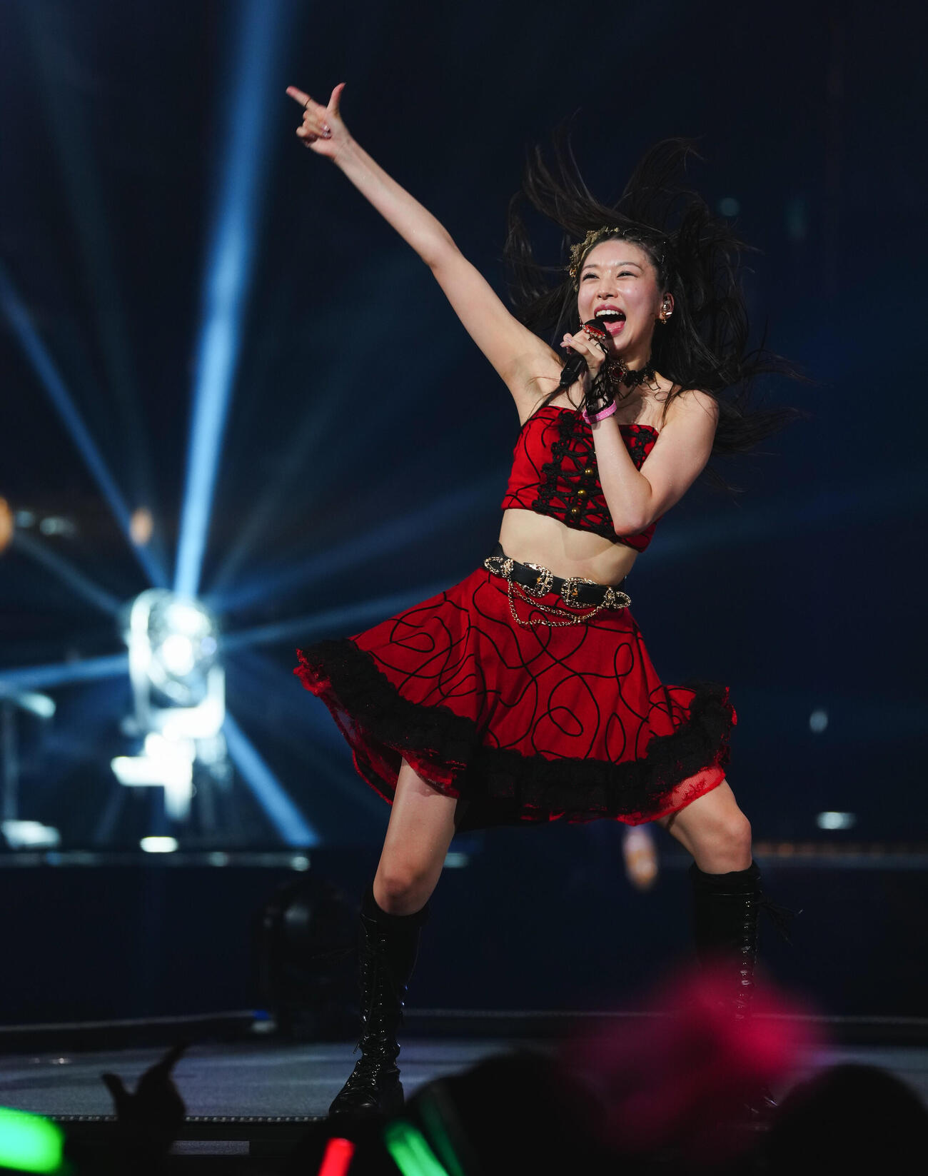 卒業コンサートを行うモーニング娘。❜26の牧野真莉愛（撮影・垰建太）