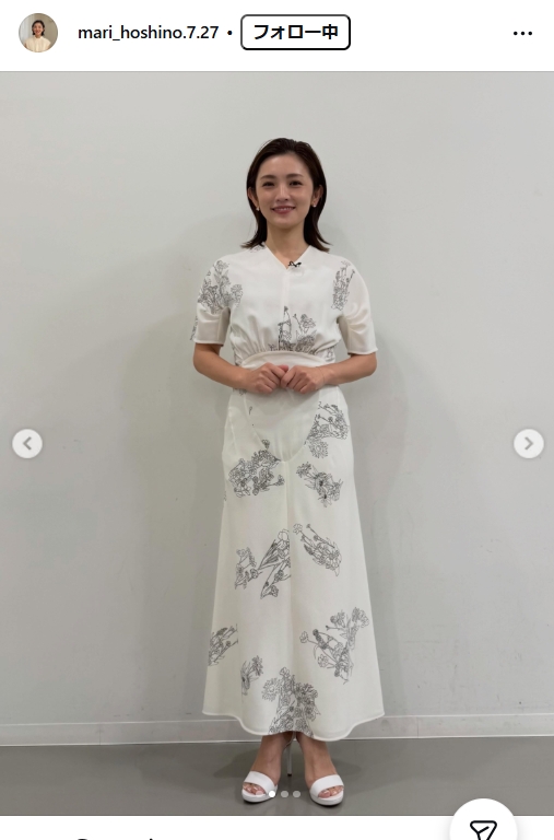 星野真里のインスタグラムから