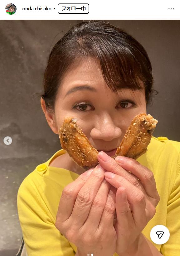 恩田千佐子アナのインスタグラムから