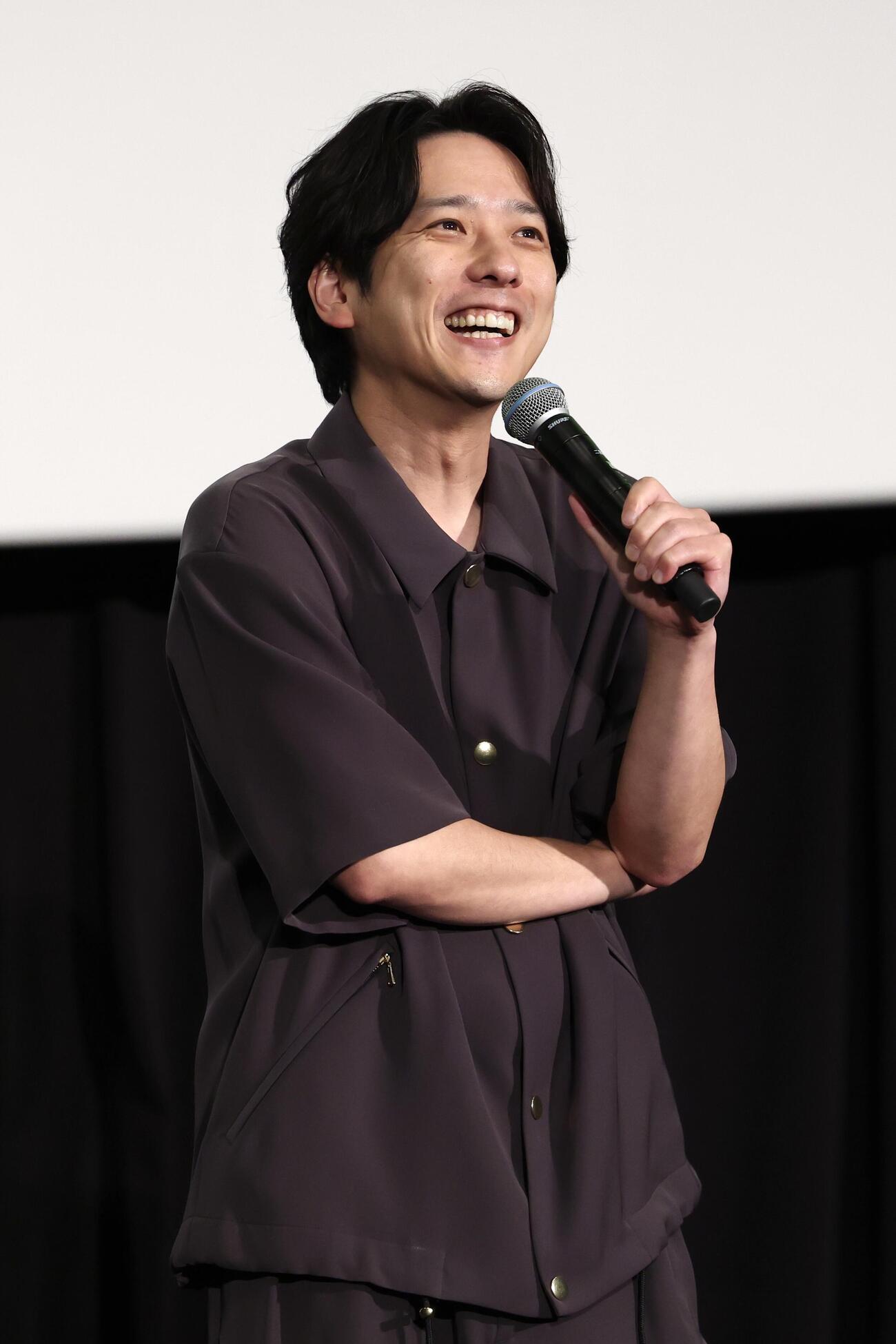 「シークレットシネマ」で笑顔を見せるアンバサダーの二宮和也（撮影・宮地輝）