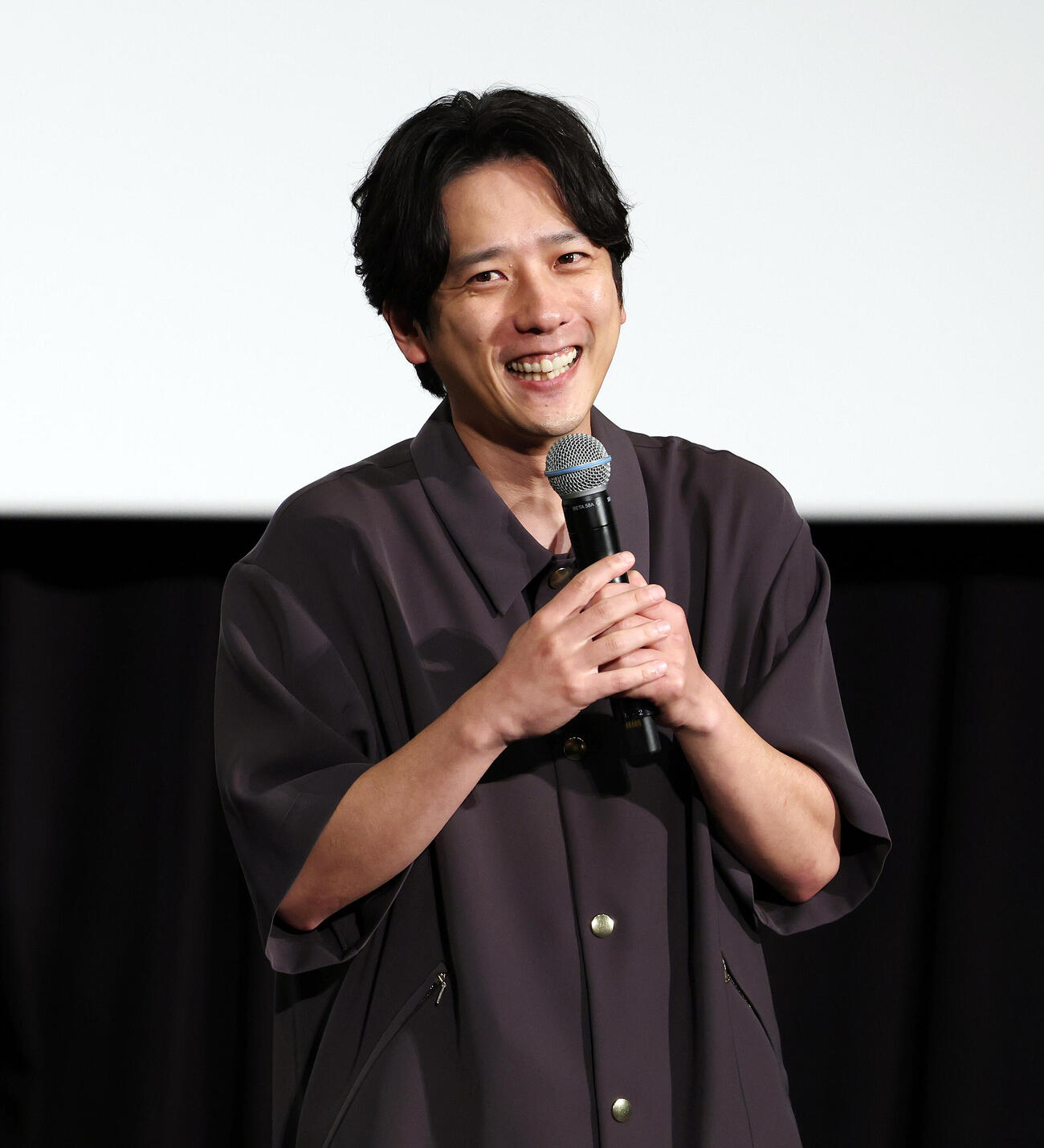 「シークレットシネマ」で笑顔を見せるアンバサダーの二宮和也（撮影・宮地輝）