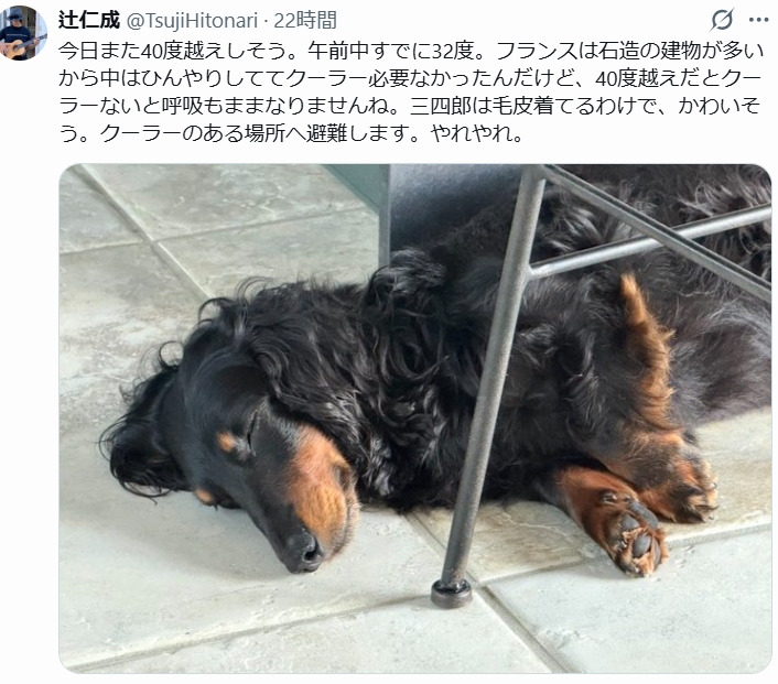 辻仁成氏のXから
