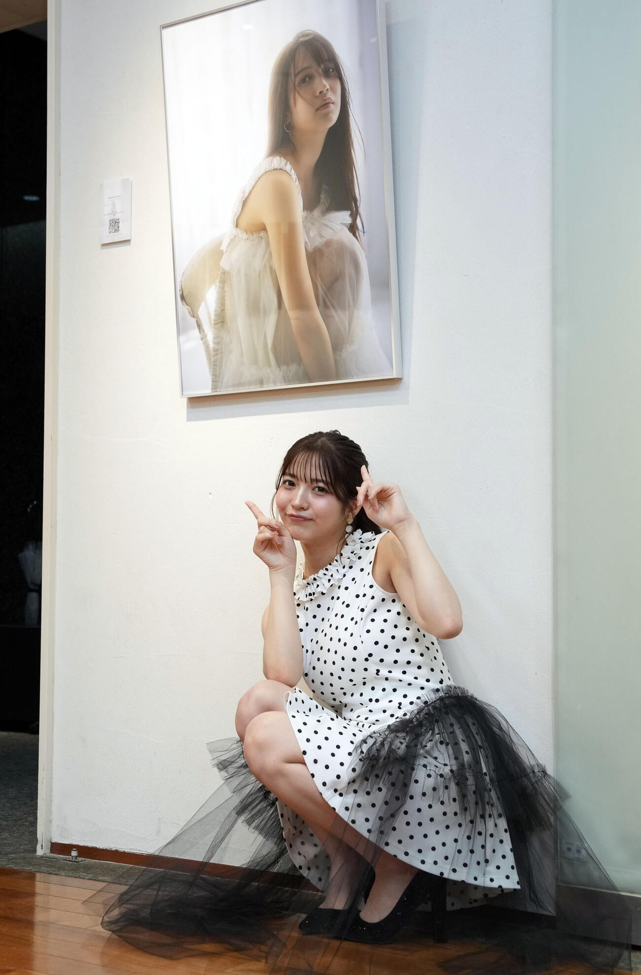 「みんな見に来てね！」初写真展を開催する黒嵜菜々子（撮影・たえ見朱実）