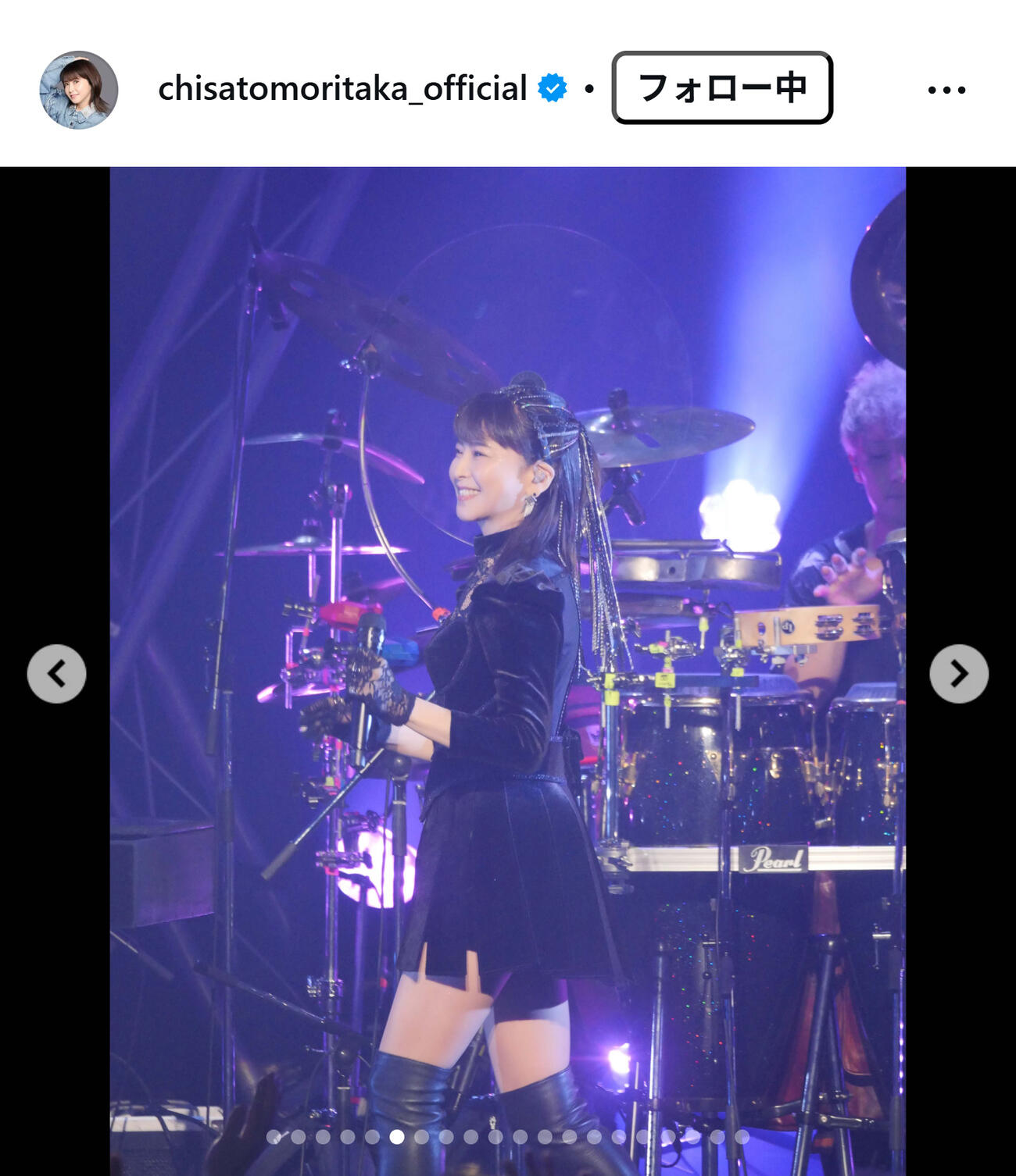 森高千里のインスタグラムから