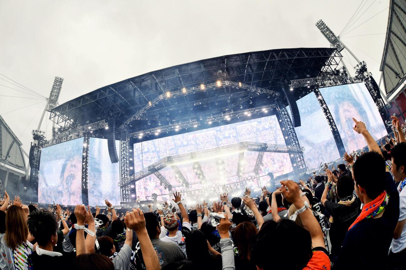 スタジアムツアー「Grateful Yesterdays Tour 2026」熊本公演を開催したback number（半田安政撮影）
