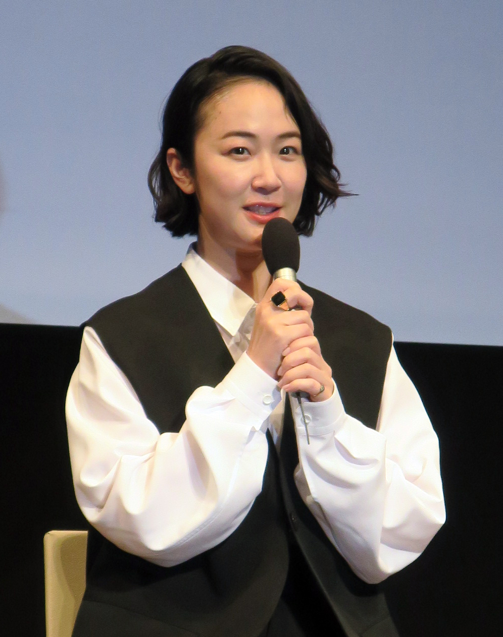 フジテレビ系連続ドラマ「銀河の一票」制作発表に登壇した主演黒木華