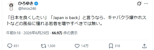 ひろゆき氏のXから