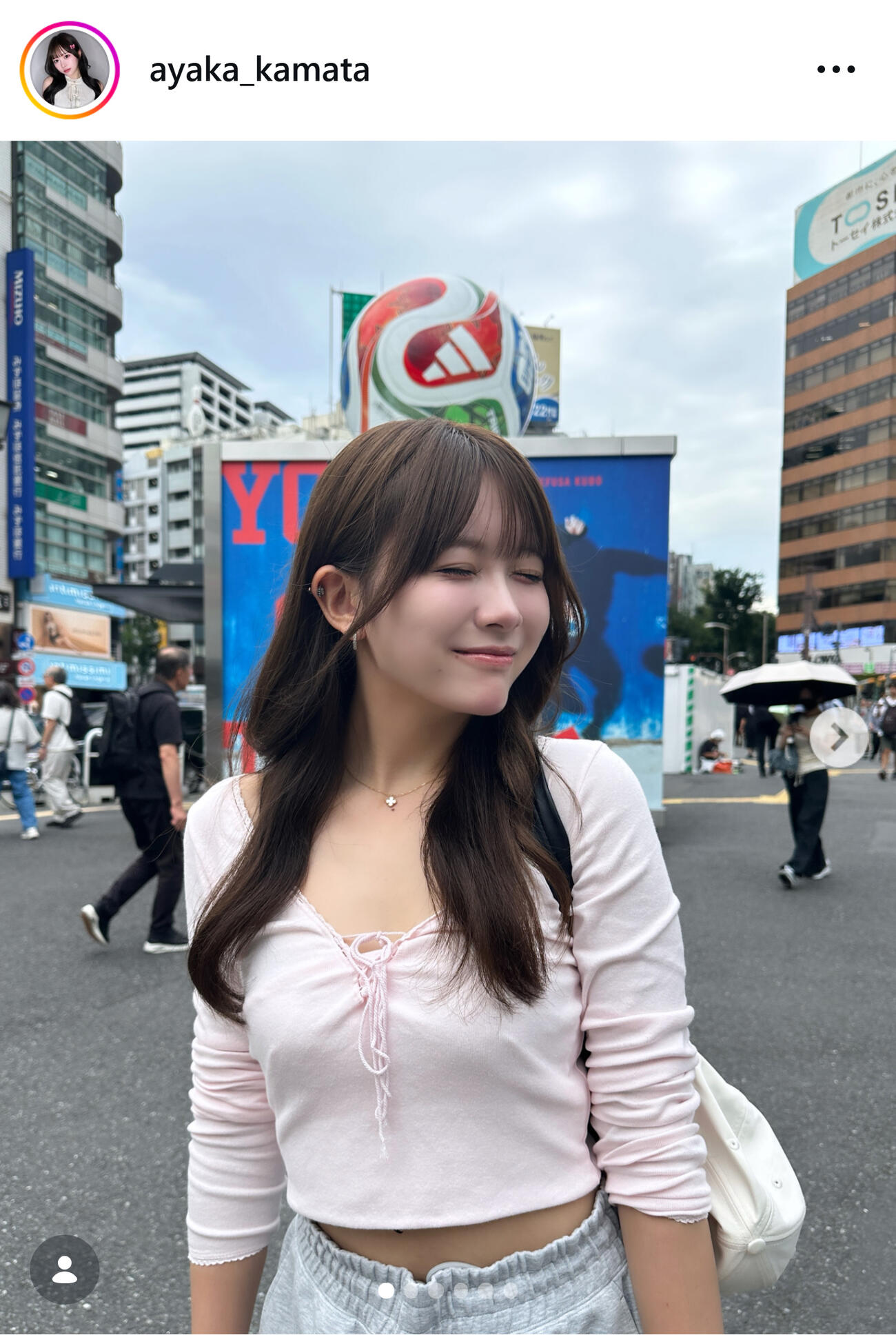 鎌田彩樺のインスタグラムから