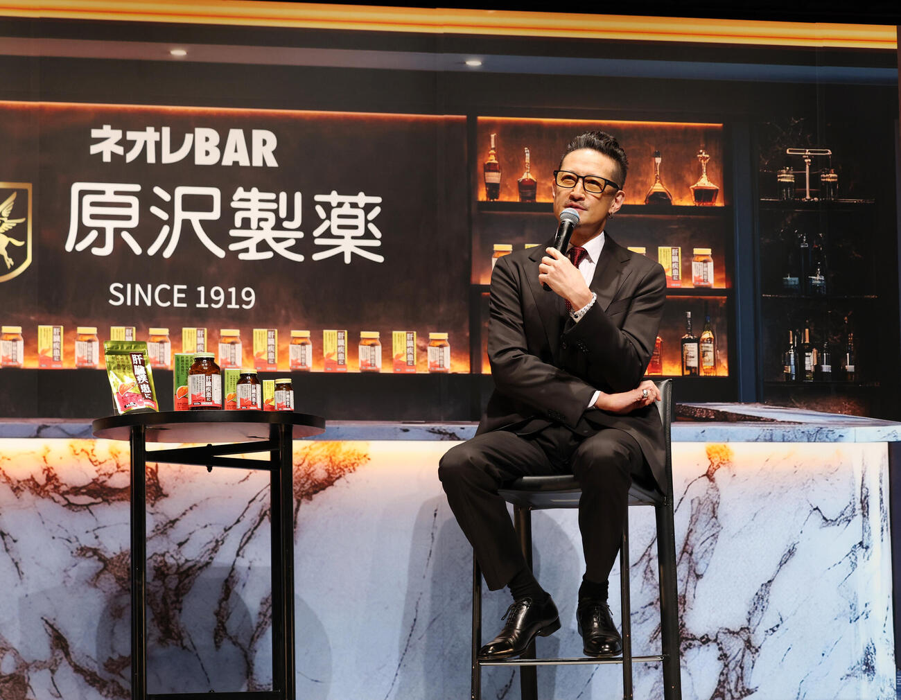 新CM発表会に登壇し話をする松岡昌宏（撮影・増田悦実）