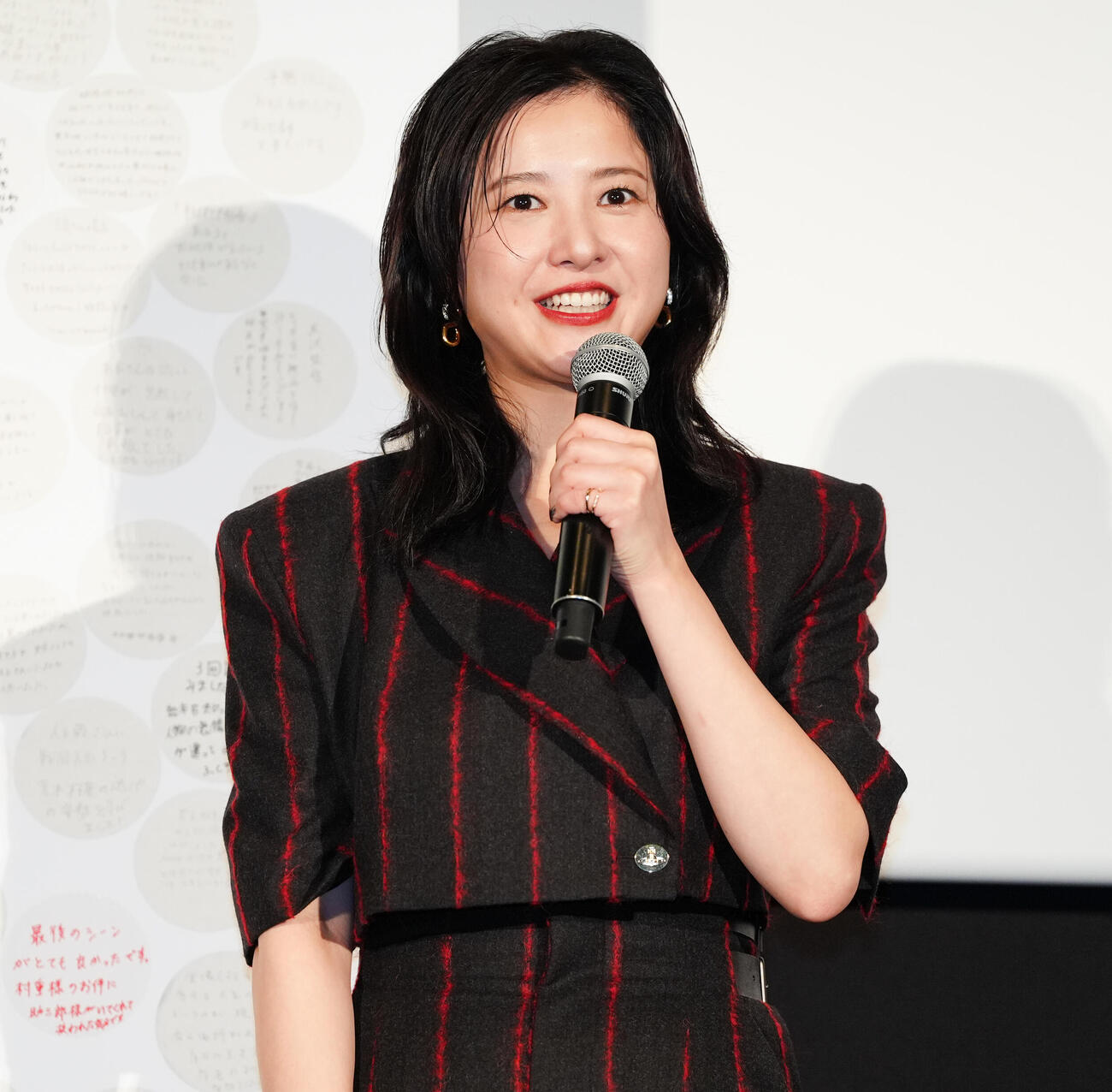 映画「黒牢城」公開御礼舞台あいさつに登壇した吉高由里子（撮影・鈴木みどり）