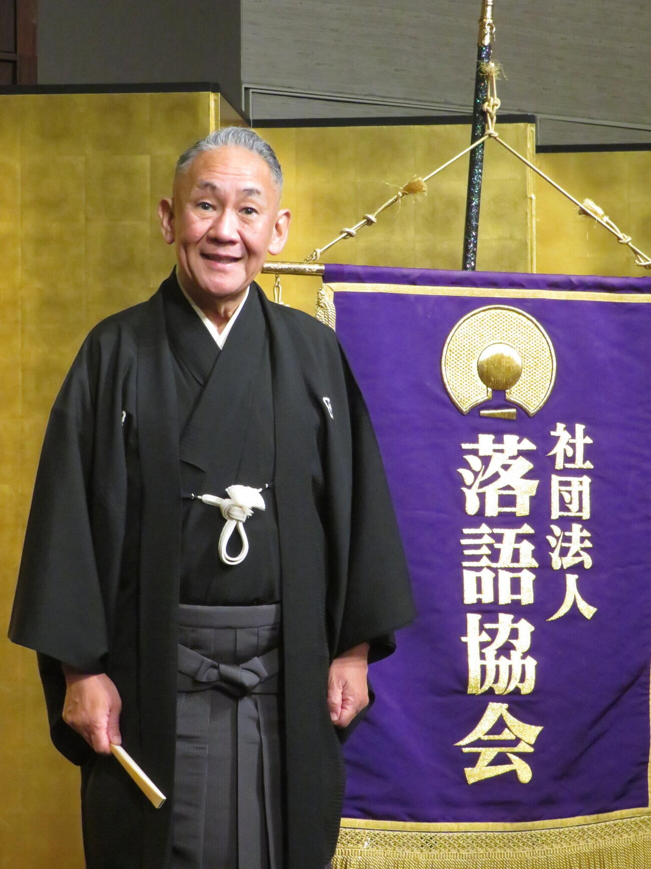 落語協会の会長に就任し、会見した林家正蔵