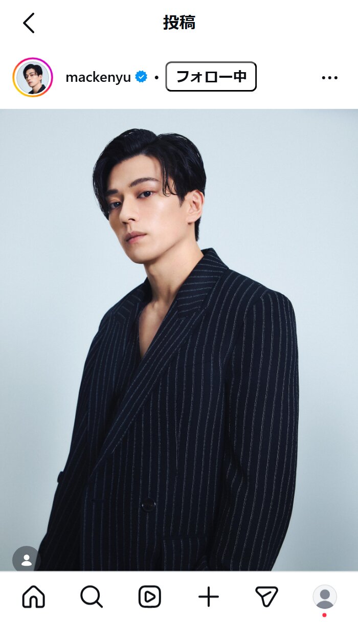 新田真剣佑のインスタグラムから