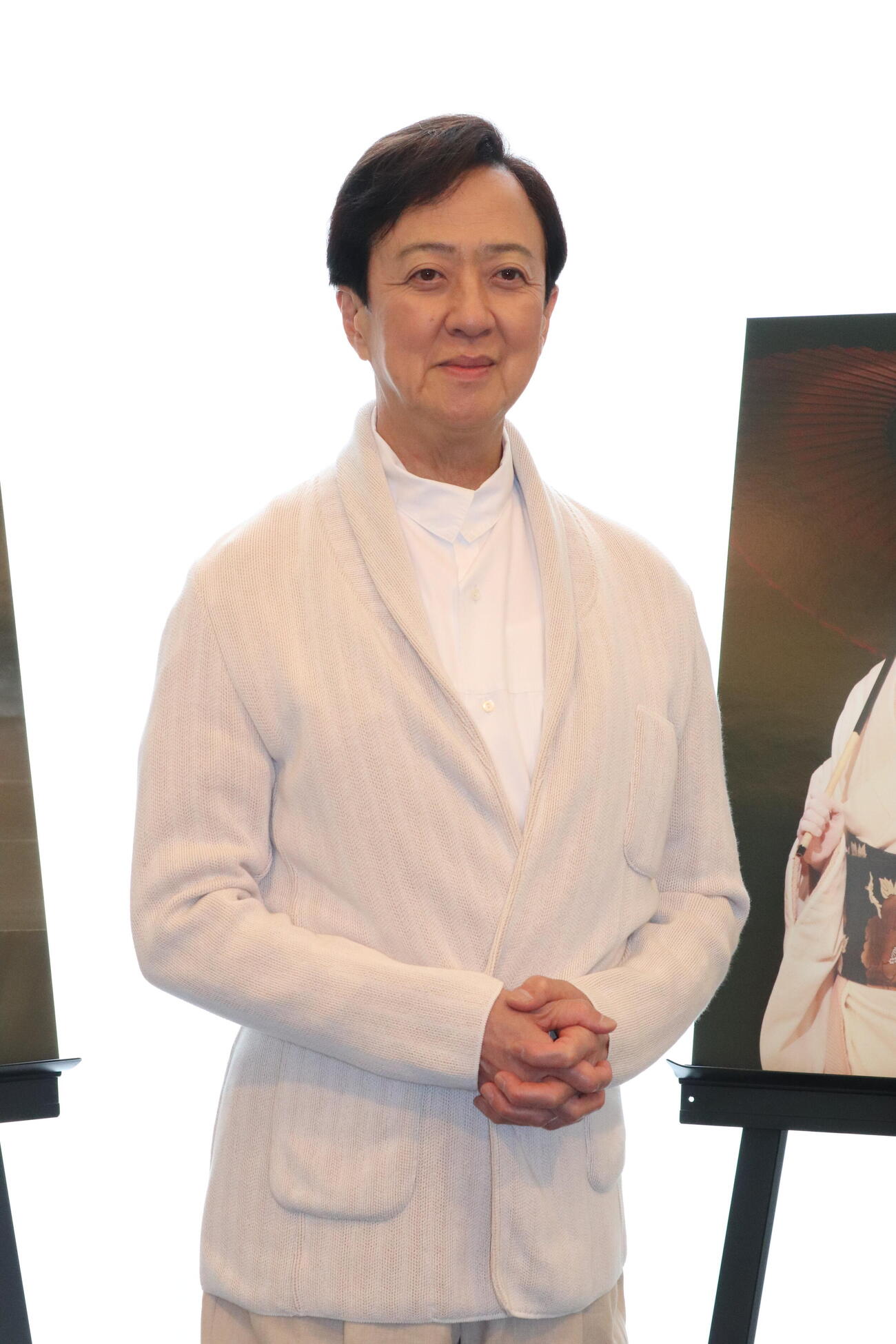 八月納涼歌舞伎第三部の取材会に出席した坂東玉三郎