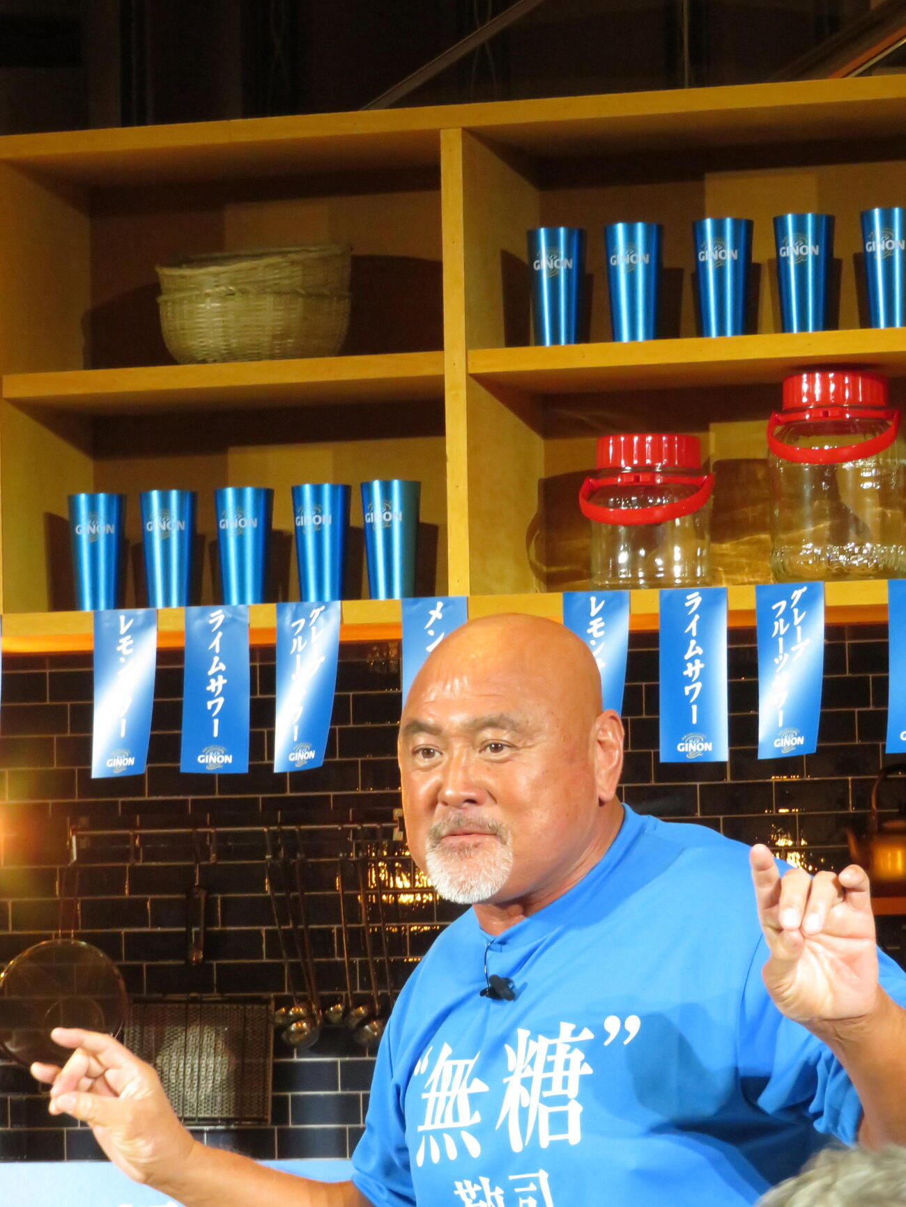 「NON姉ちゃんの超スッキリGINON居酒屋」PR発表会に出席した武藤敬司氏（撮影・村上幸将）
