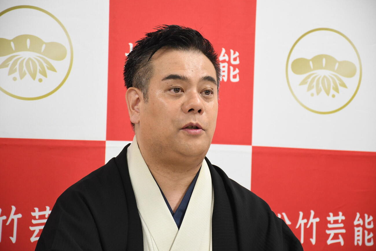 東名阪独演会ツアーへの意気込みを語った笑福亭鉄瓶（撮影・阪口孝志）