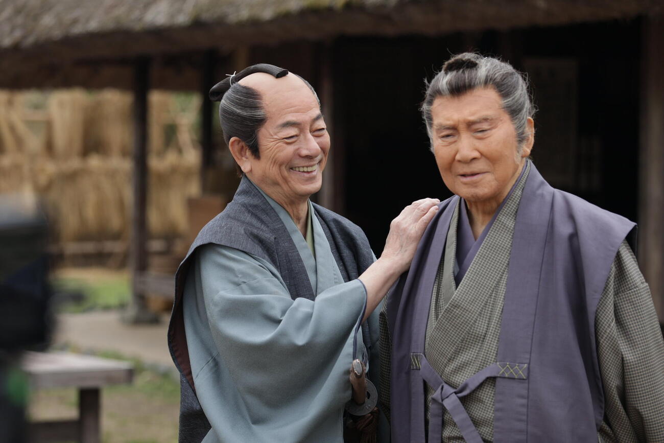 BS朝日「無用庵　隠居修行10」で初共演の水谷豊（左）と里見浩太朗