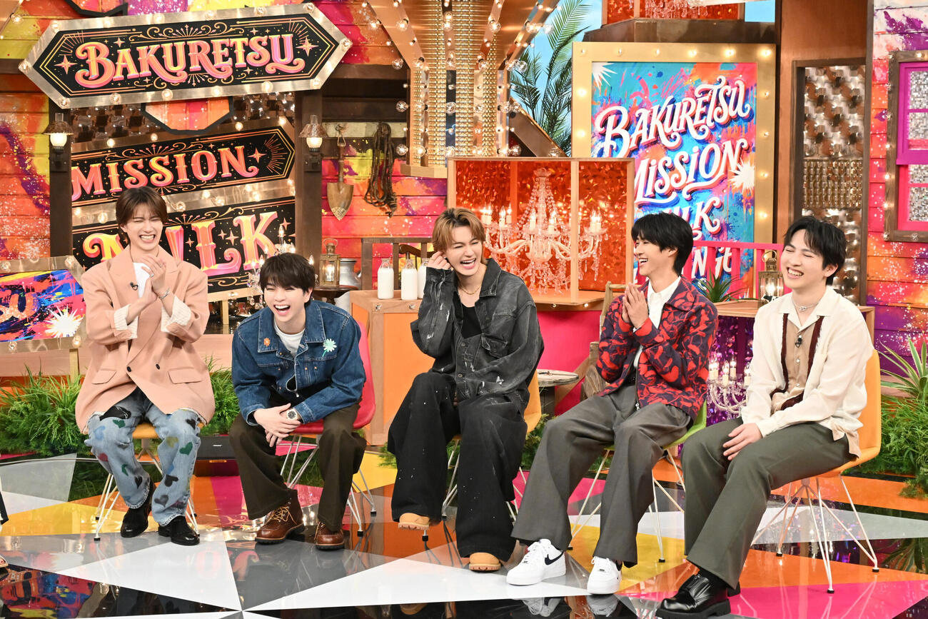 TBS「M！LKの爆裂ミッション」収録の様子（C）TBS