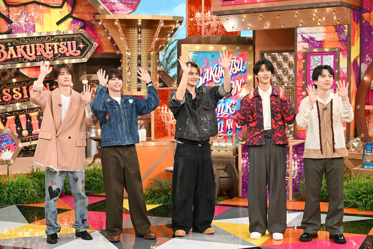 TBS「M！LKの爆裂ミッション」収録の様子（C）TBS