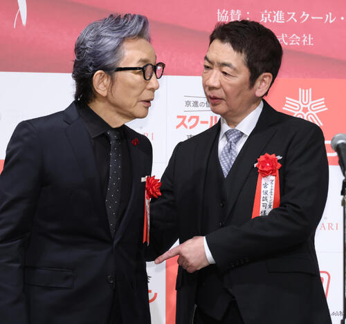 宮根誠司がプラチナエイジ授賞式で暴走トーク　古舘伊知郎から「舌先のテロリストとして」と激励　