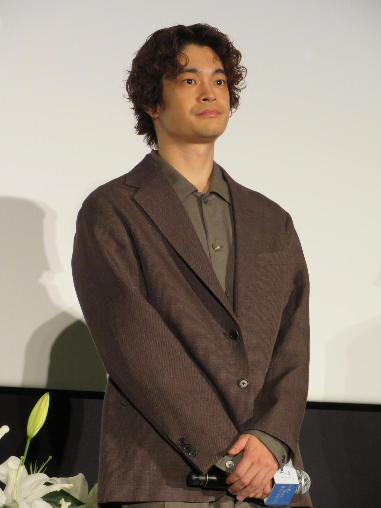 映画「あの星が降る丘で、君とまた出会いたい。」完成披露試写会“百合プレミア”に登壇した井之脇海（撮影・村上幸将）