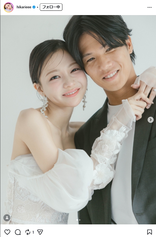 愛甲ひかりのインスタグラムから