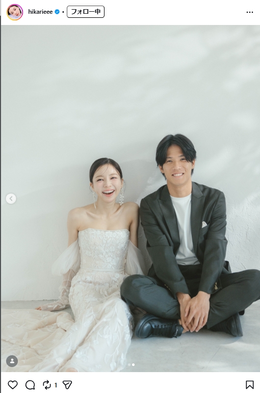 愛甲ひかりのインスタグラムから