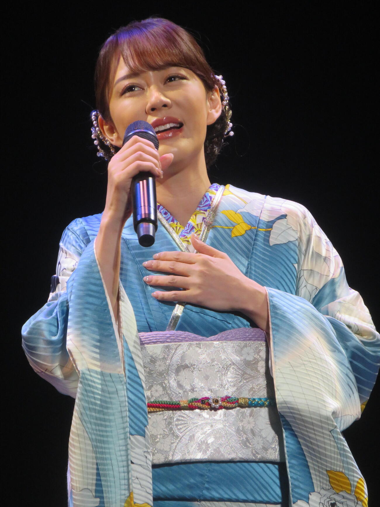「丘みどりリサイタル2026－演魅Vol．7－」で新曲「まだ半ば」を初披露する丘みどり（撮影・川田和博）