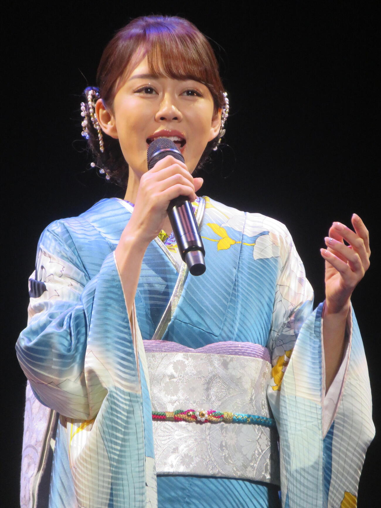 「丘みどりリサイタル2026－演魅Vol．7－」で新曲「まだ半ば」を初披露する丘みどり（撮影・川田和博）