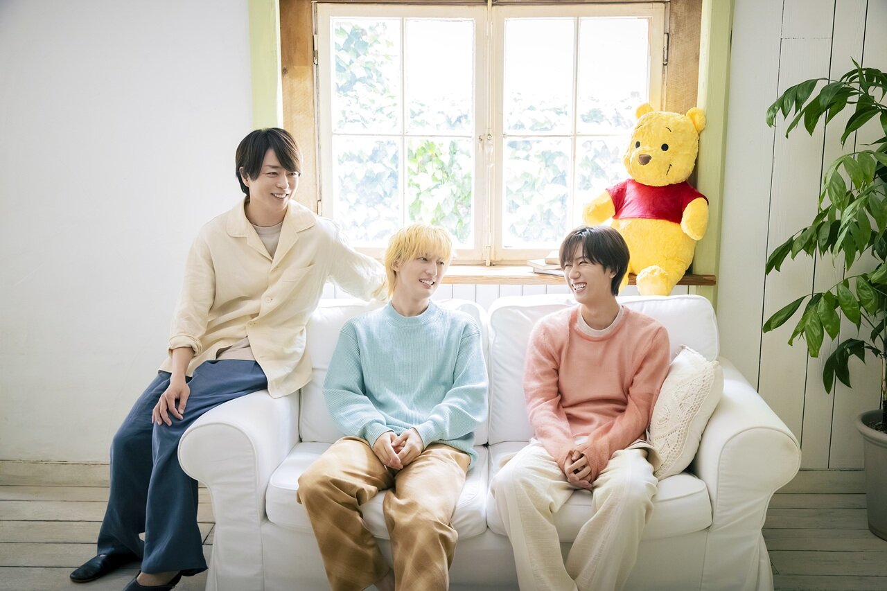 「プーさんタイム」のスペシャルアンバサダーに就任した、左から櫻井翔、川島如恵留、阿部亮平（C）2026 Disney. Based on the 