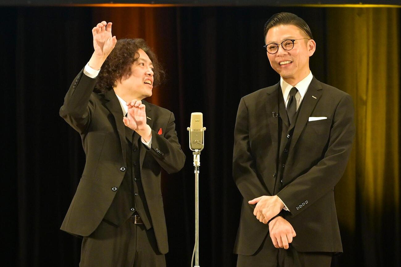 単独ライブツアー「九分九厘」最初の東京公演を行ったガクテンソクのよじょう（左）と奥田修二（吉本興業提供）