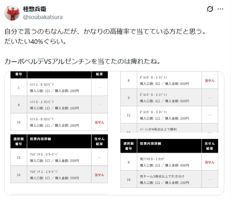 桂惣兵衛のXから