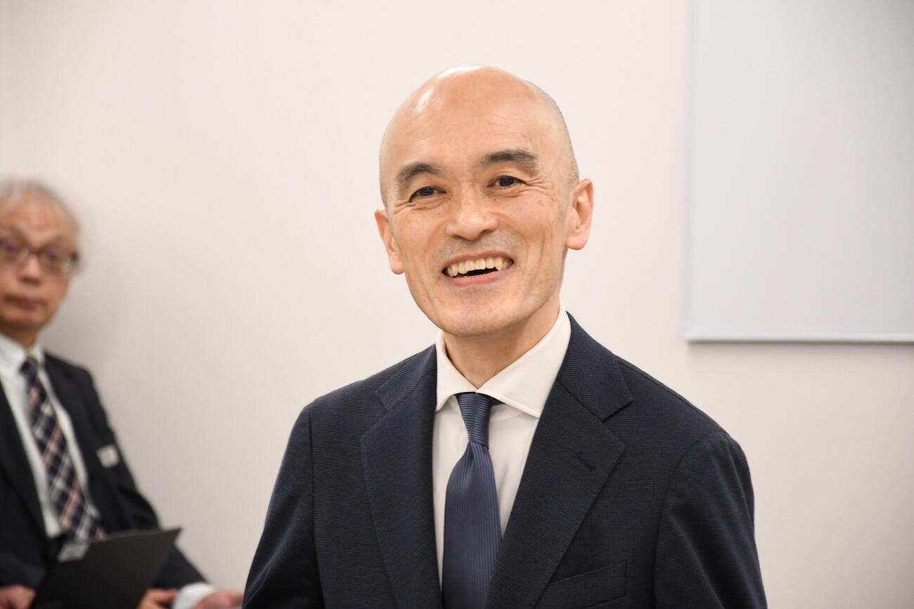 宝塚歌劇団の村上浩爾社長（撮影・阪口孝志）