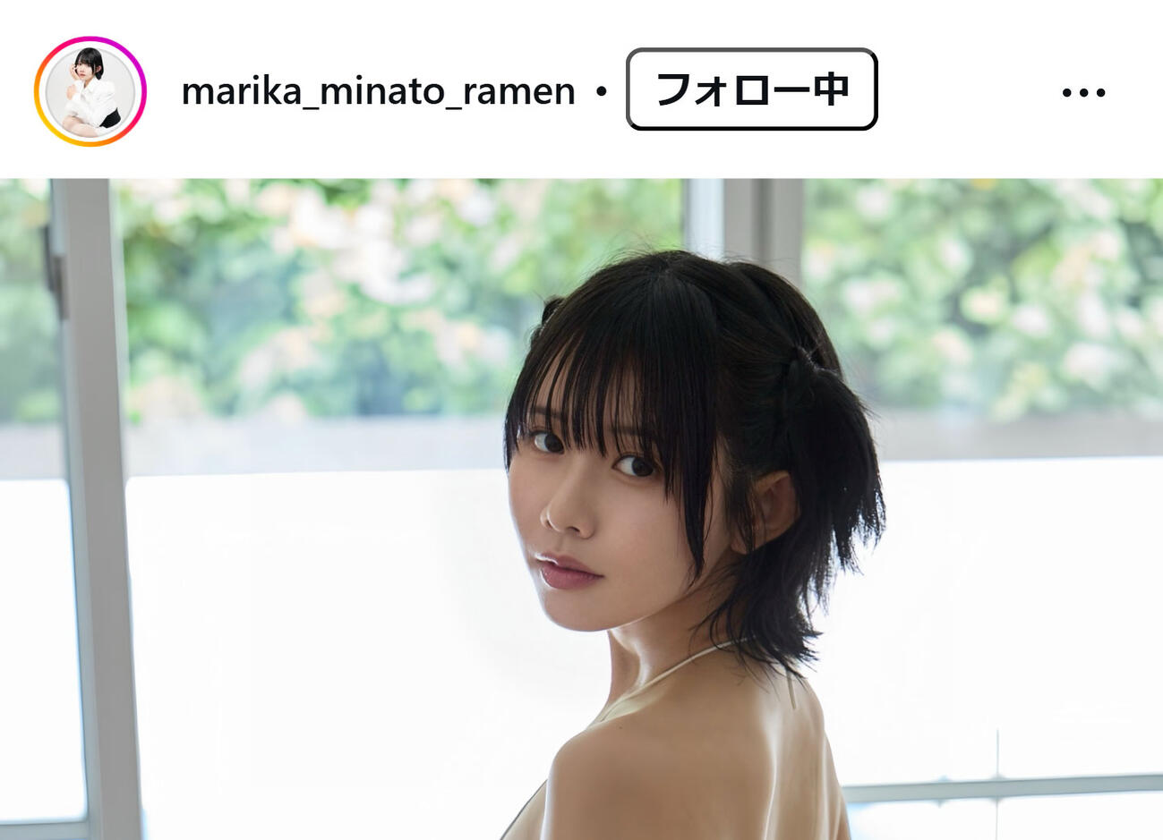 水湊まり花のインスタグラムから