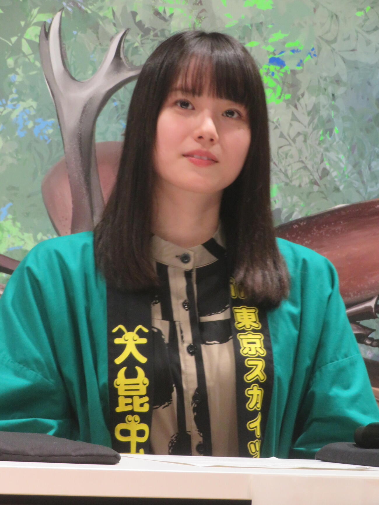 「大昆虫展in東京スカイツリータウン」プレス発表会に出席した片田陽依（撮影・川田和博）