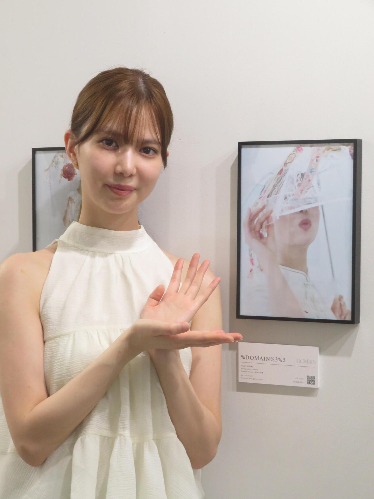 松平璃子写真展「DOMAIN」取材会に出席した松平璃子（撮影・川田和博）