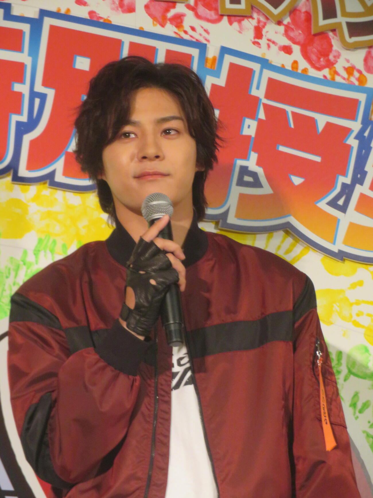 「映画『仮面ライダーゼッツ＆超ギャバン』夢を叶える！特別授業」を行った長田光平（撮影・川田和博）