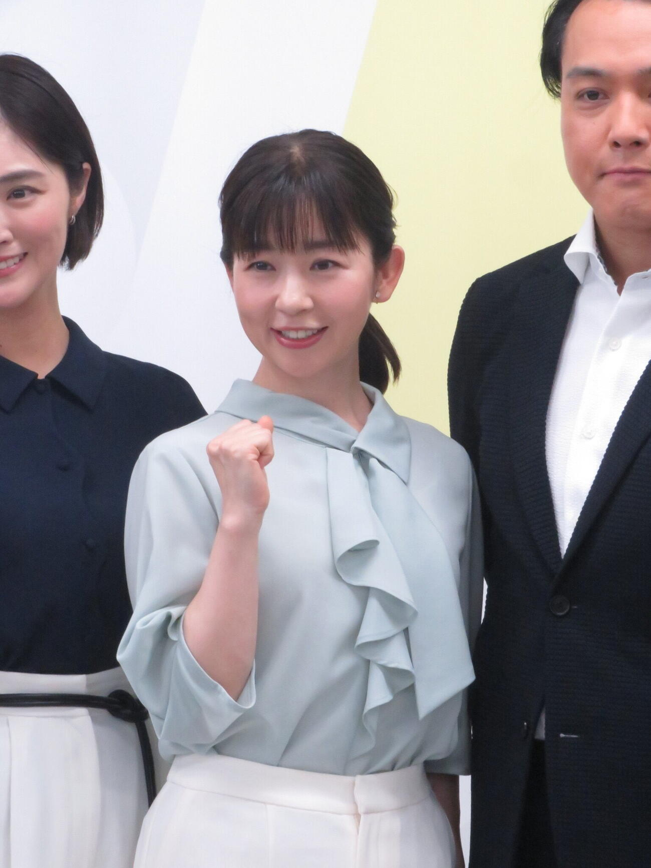 「6局防災プロジェクト」で会見したテレビ朝日松尾由美子アナ