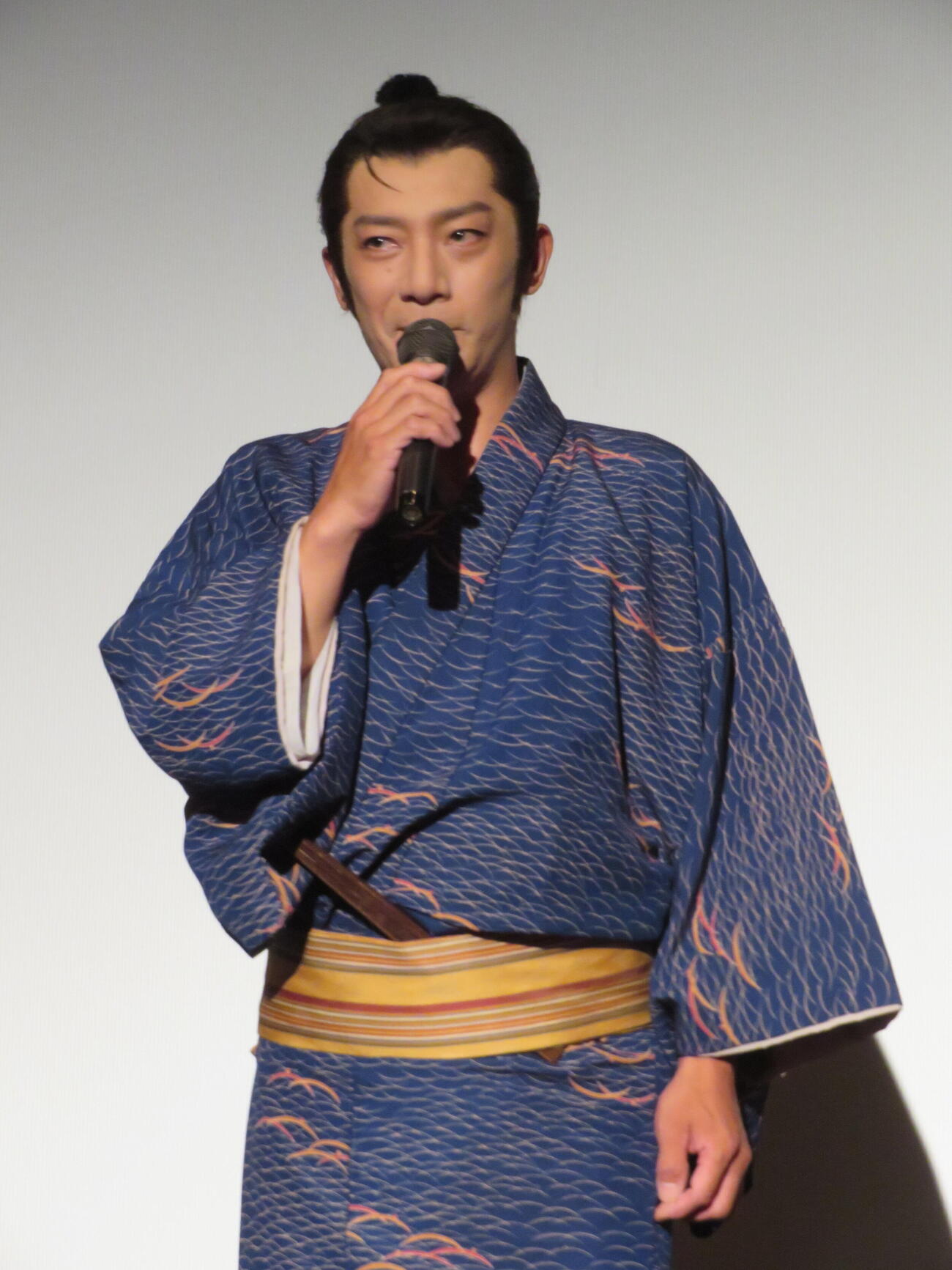 BS－TBSの連続時代劇ドラマ「心配無用ノ介　天下御免」記者発表会に出席した田村ツトム（撮影・村上幸将）
