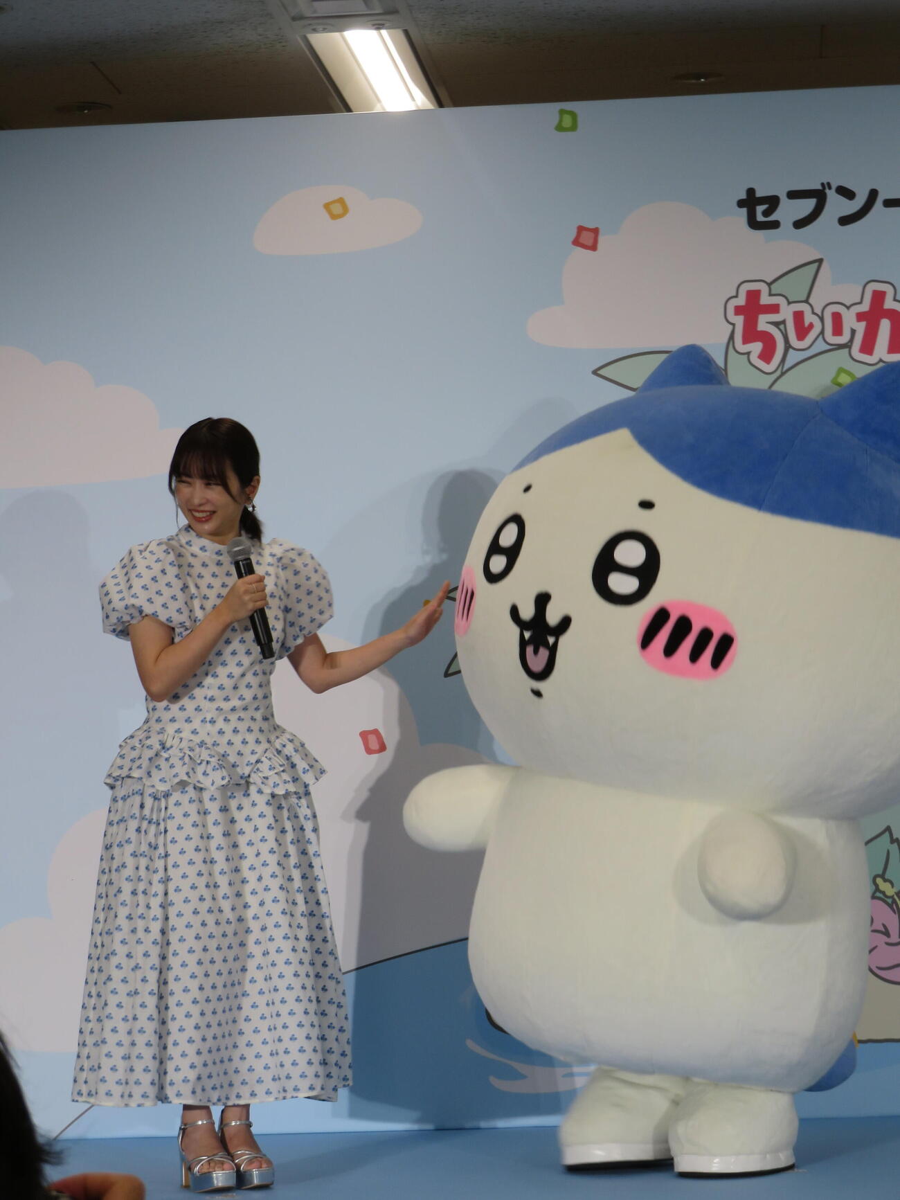 「セブン－イレブン×映画ちいかわと島の思い出、つくっちゃお！」PR発表会に出席した志田未来（撮影・村上幸将）