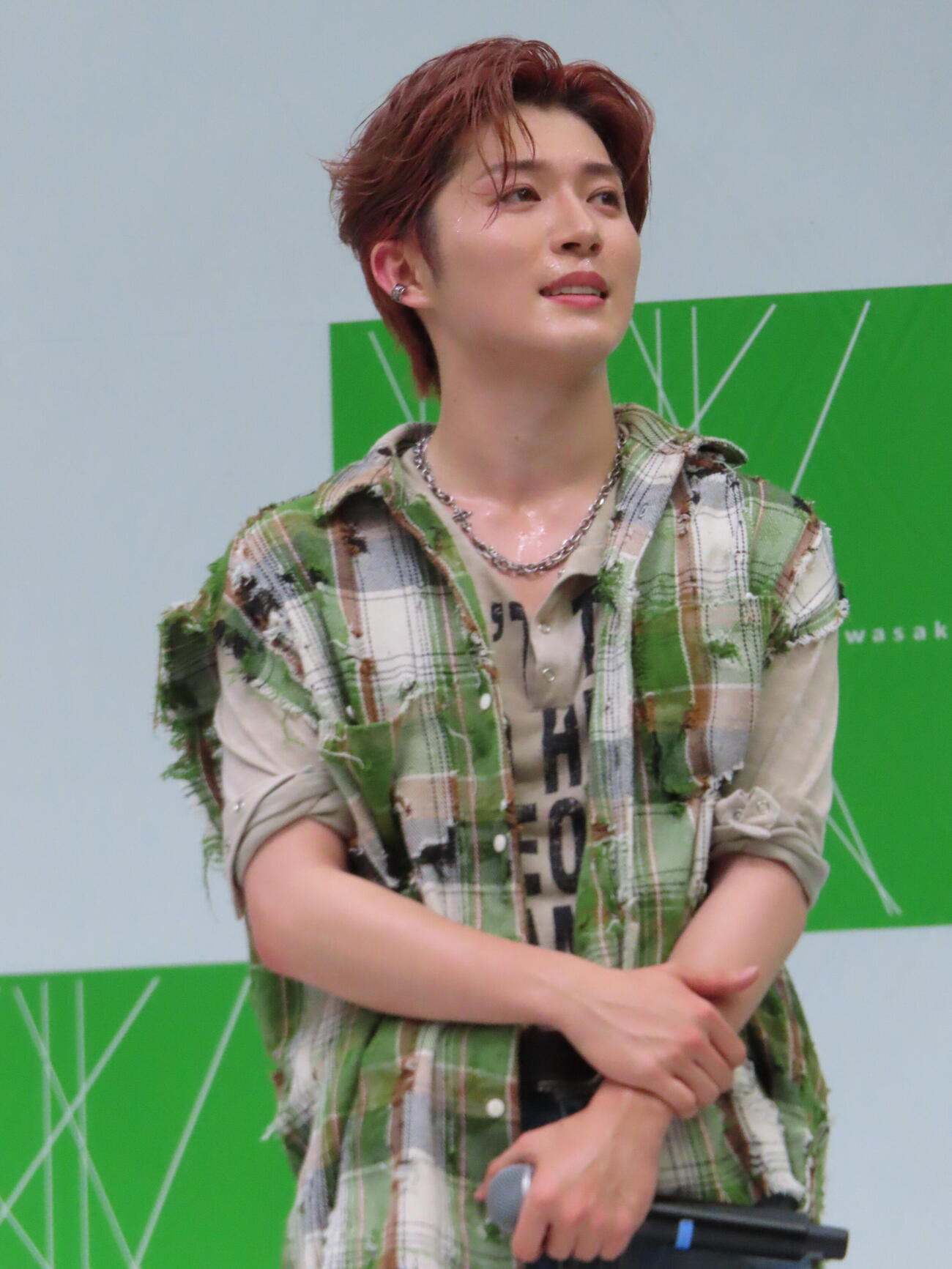 デビューシングル「ZERO」リリース記念イベントに臨んだTAGRIGHT西山智樹（撮影・鎌田良美）