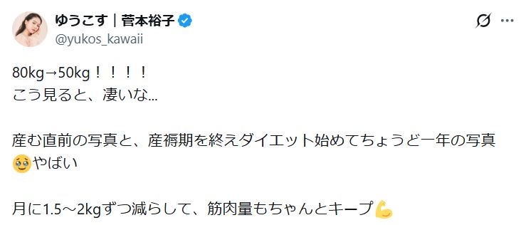 菅本裕子のXから