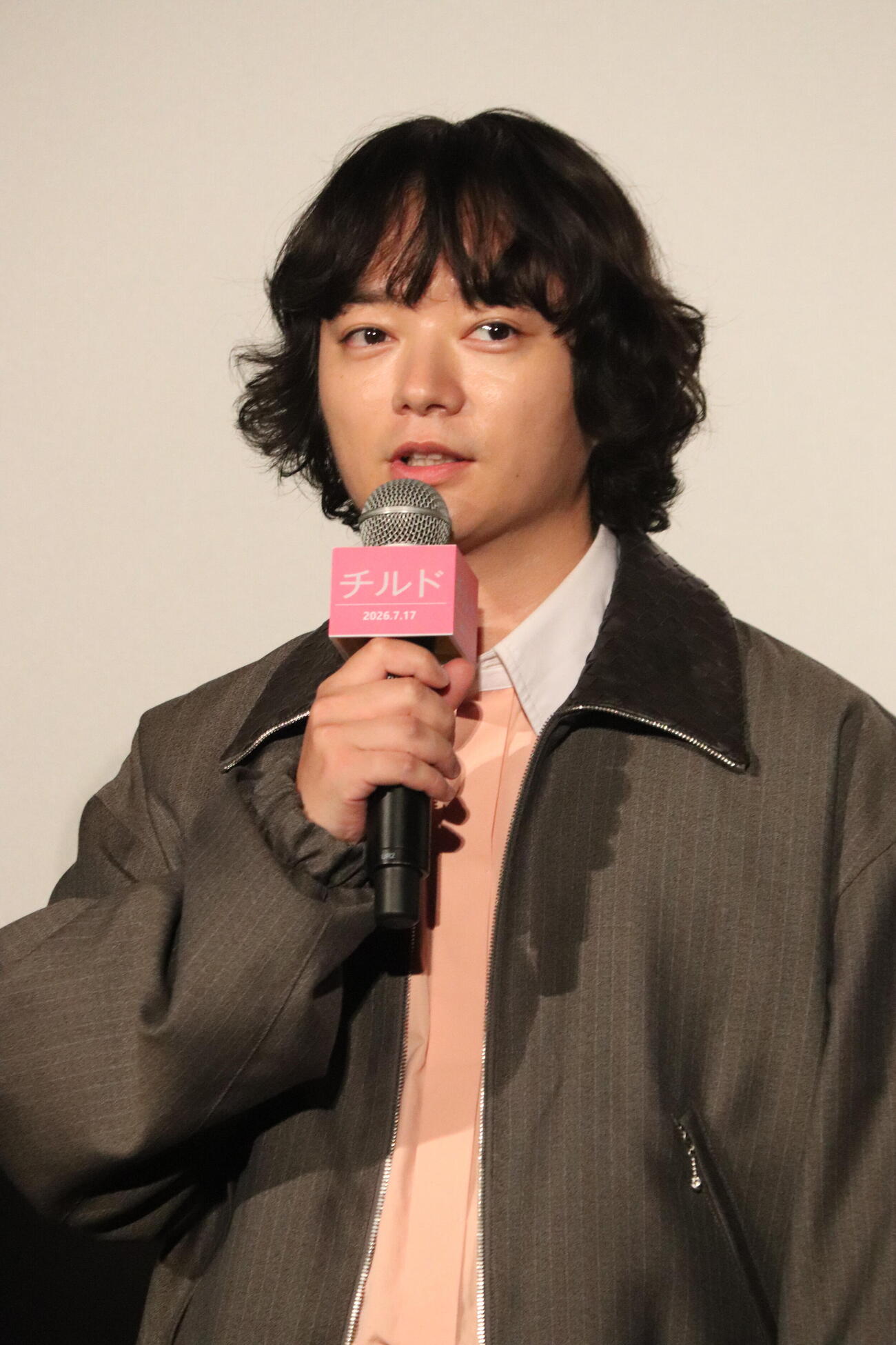 映画「チルド」公開初日舞台あいさつに出席した染谷将太