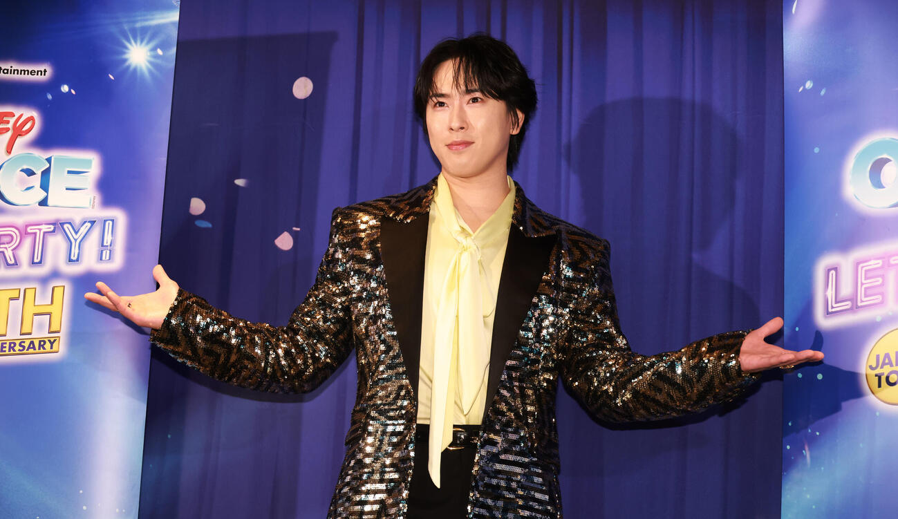 ディズニー・オン・アイス囲み会見を行ったSnow Man宮舘涼太..（撮影・中島郁夫）