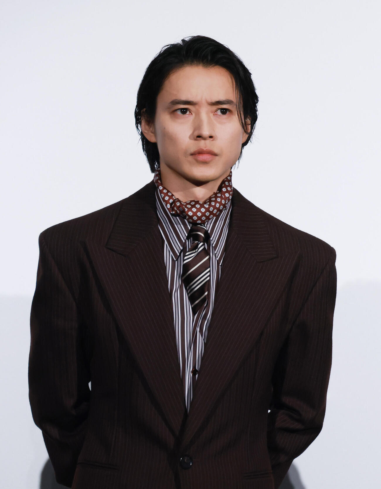 映画「キングダム　魂の決戦」初日舞台あいさつを行う山﨑賢人（撮影・中島郁夫）