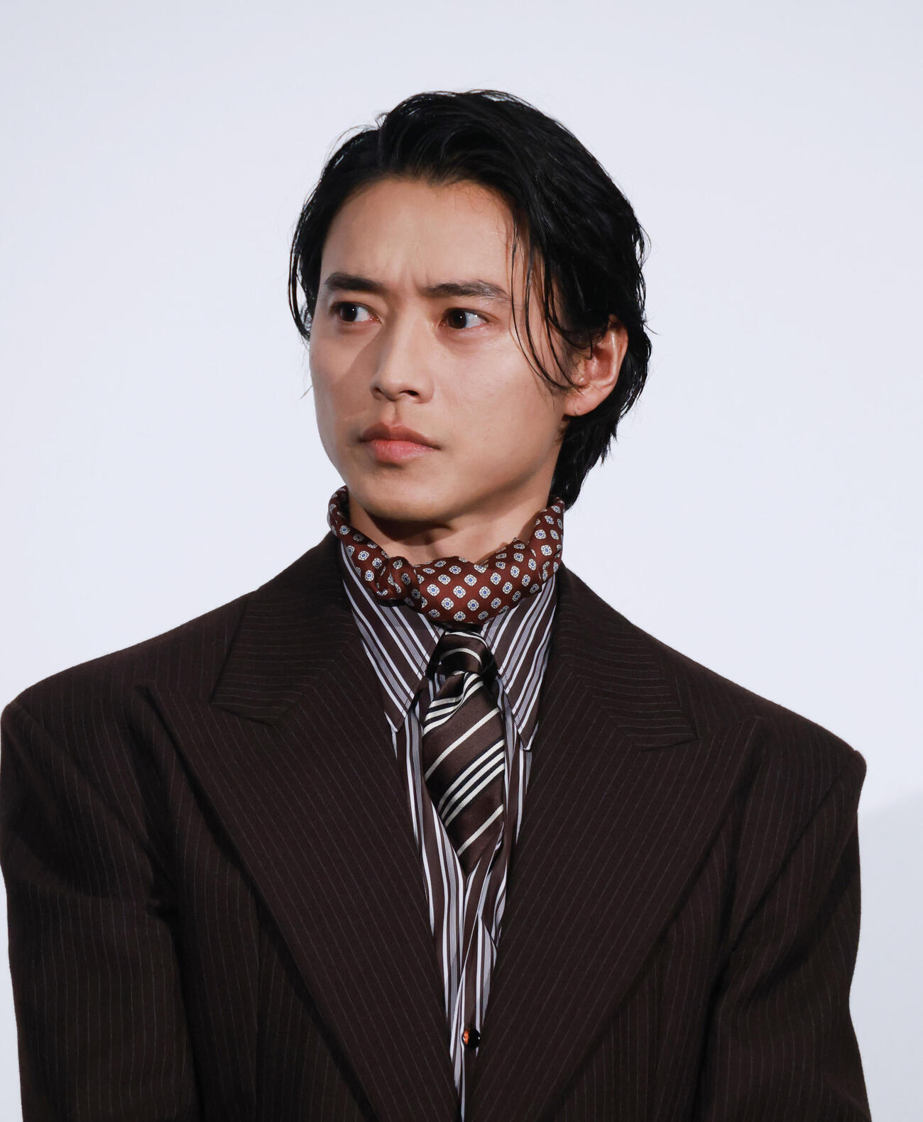 映画「キングダム　魂の決戦」初日舞台あいさつを行う山﨑賢人（撮影・中島郁夫）
