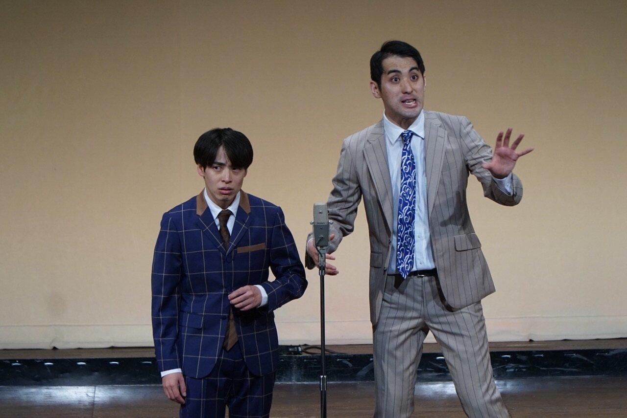 初の単独ライブ「ヒトバカ」を行った「さすらいラビー」宇野慎太郎（左）と中田和伸