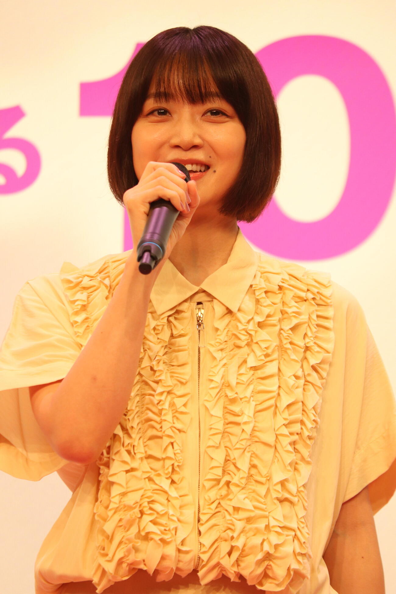 フジテレビ系7月期水10ドラマ「Tokyo middle 30」製作発表会に出席した深川麻衣
